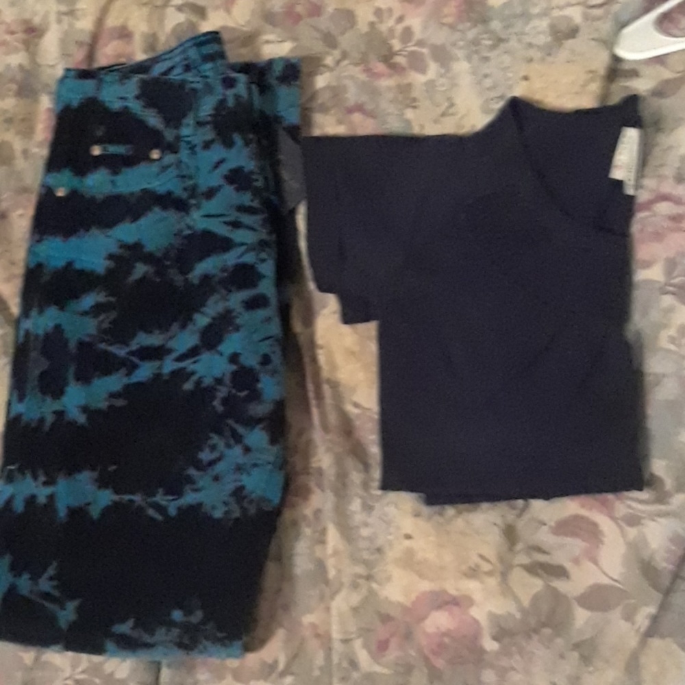 Bundle blue corduroy pants and shirt